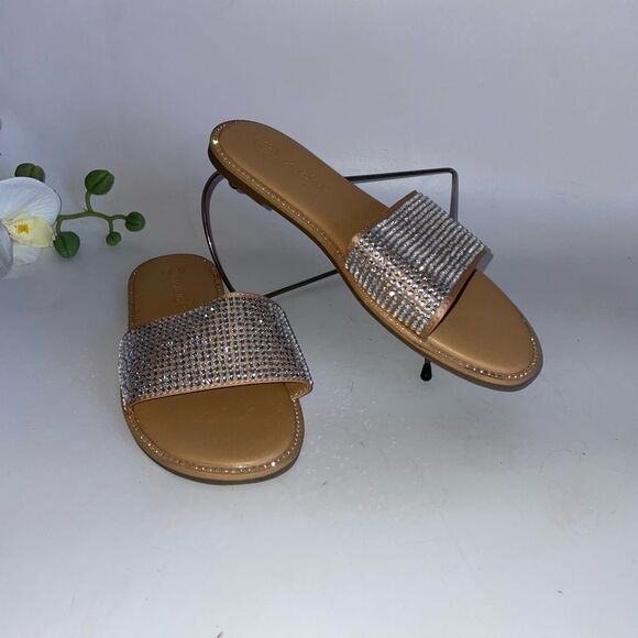 Cat & Jack Gold and Silver Sparkly Sandals - Picture 4 of 8
